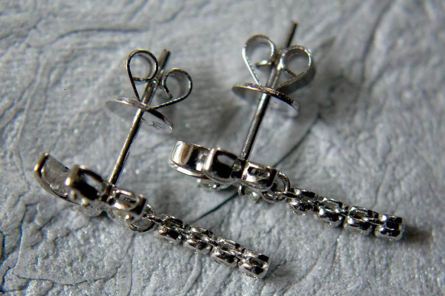 Butterfly Diamond Earring in White Gold - Jewelslane