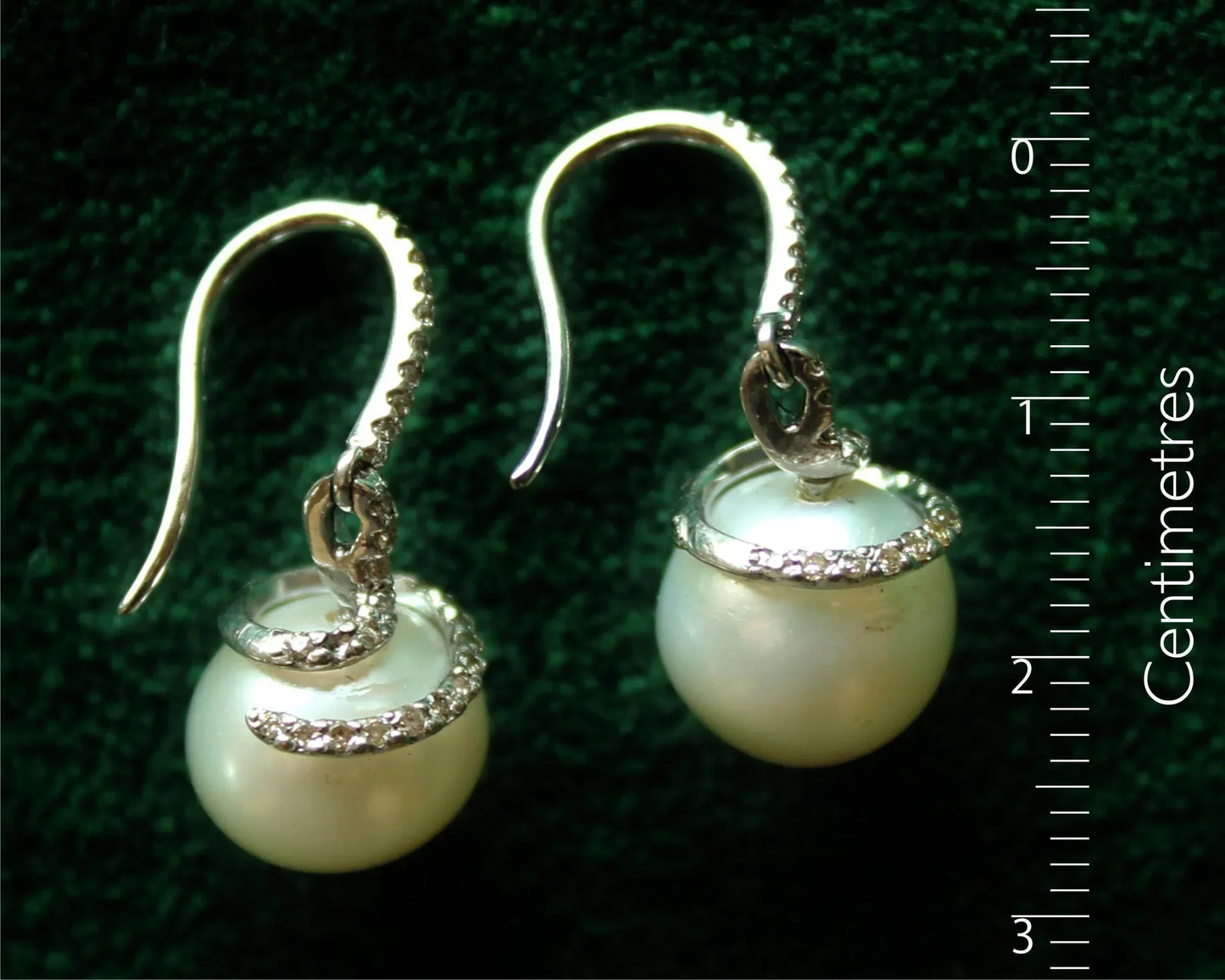 Pearl Drops on Diamond Hoops - Jewelslane