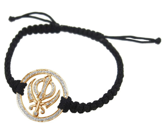 Khanda Gold Diamond Bracelet - Jewelslane