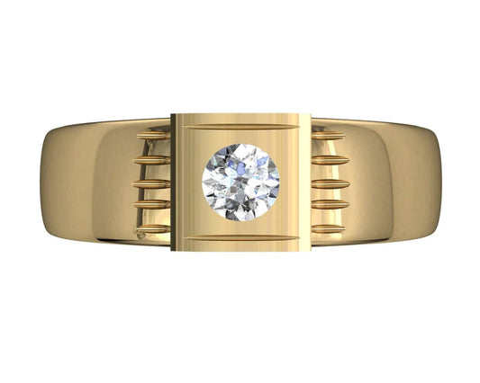 Akshay Men's Solitaire Engagement Ring - Jewelslane