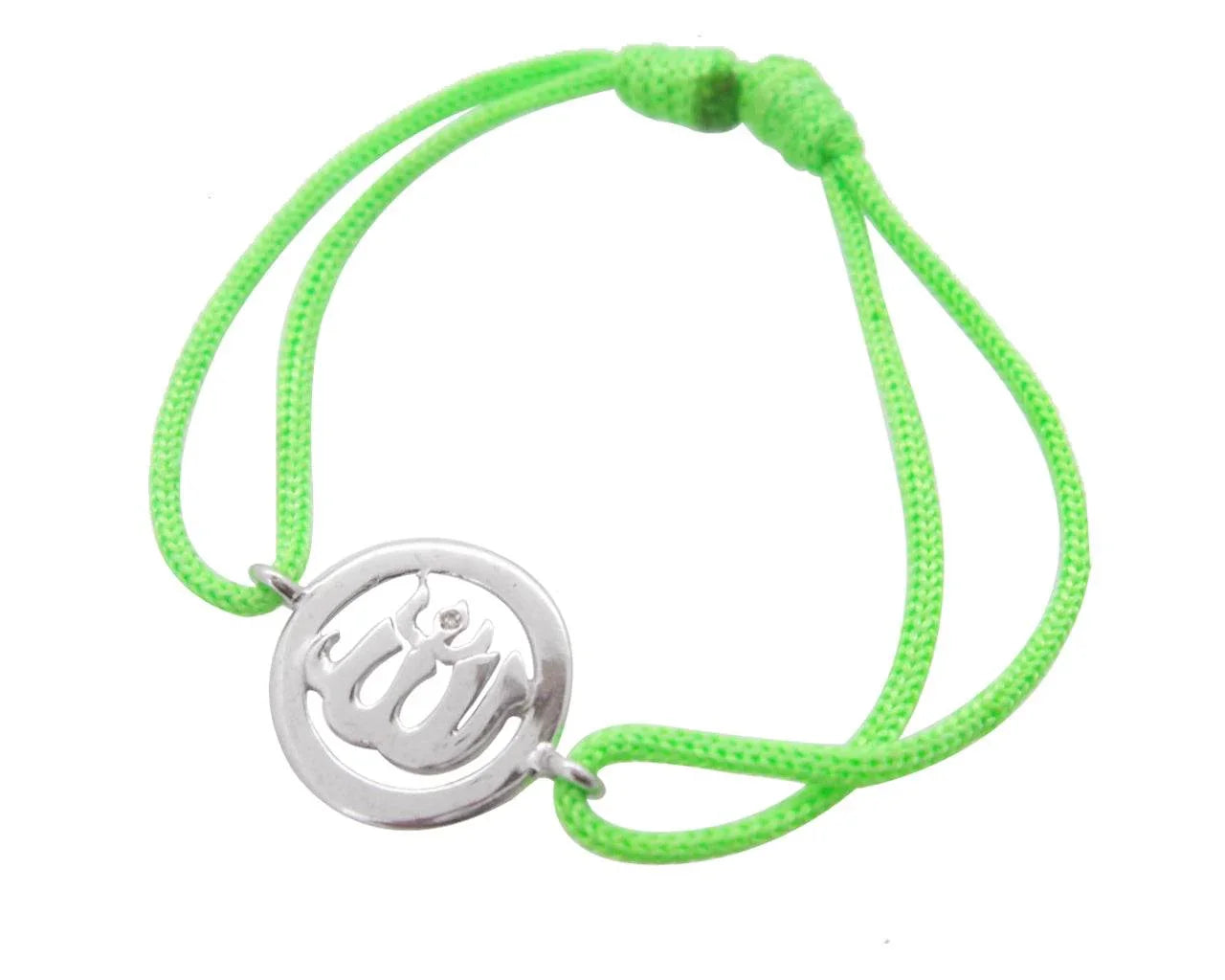 Allah Single Diamond Bracelet in Silver - Jewelslane