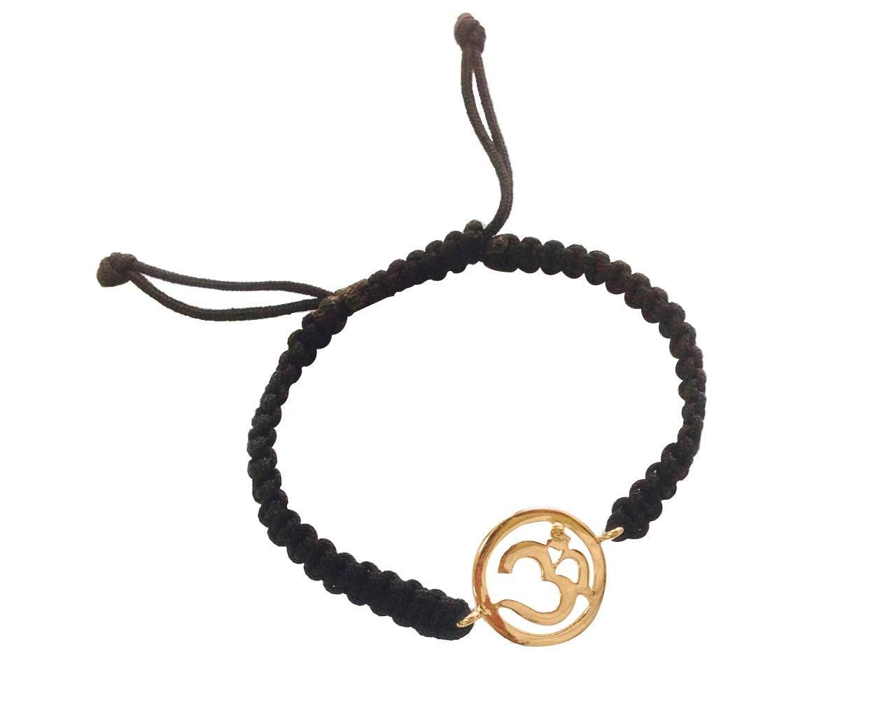 Aum single diamond Gold Bracelet - Jewelslane