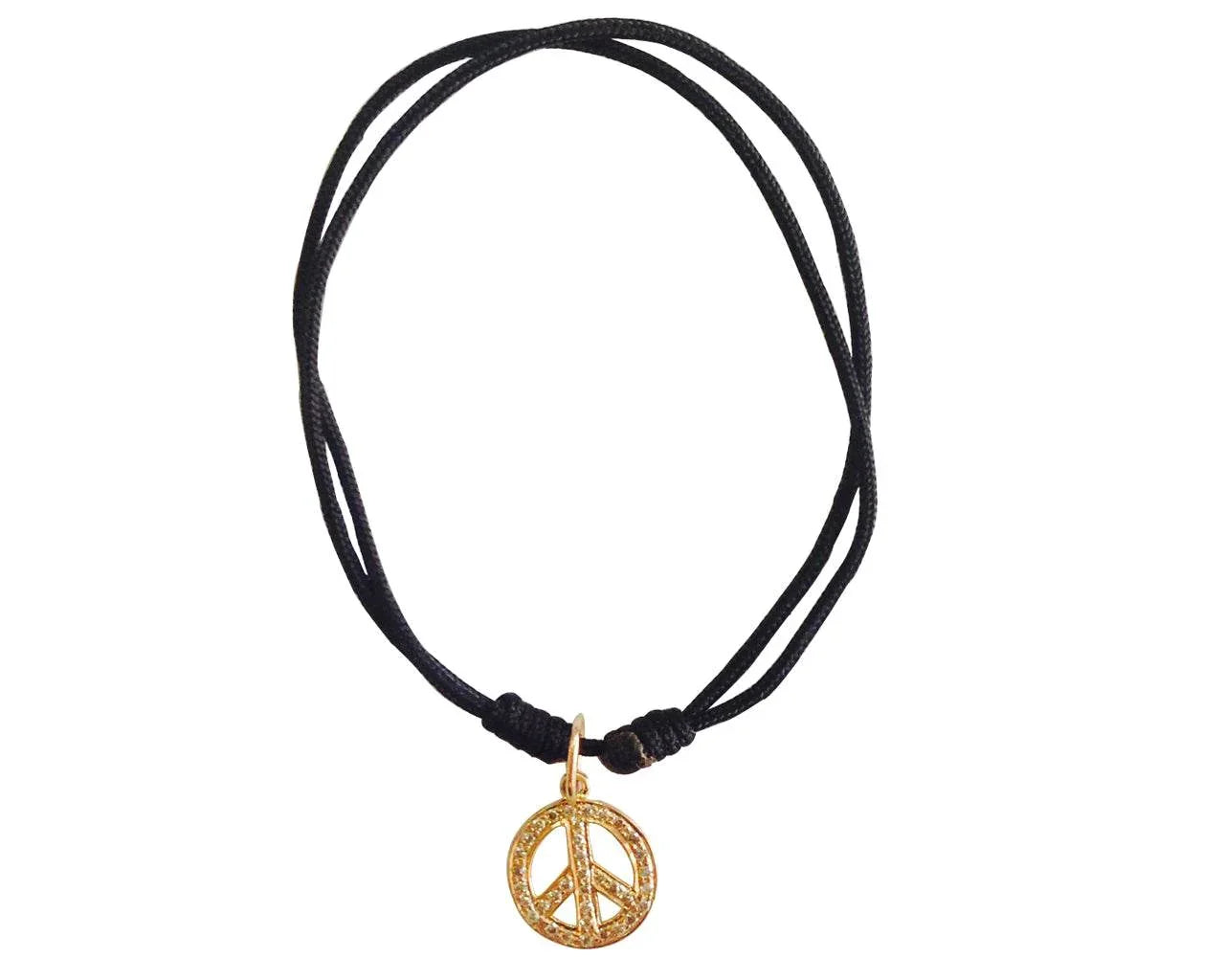 Peace Sign Charm Gold - Jewelslane