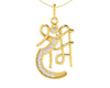 Propitious Shri Ram pendant in gold with diamonds - Jewelslane