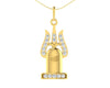 Shiv Trishul & Shivling pendant in Gold with diamonds - Jewelslane