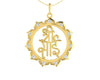 Auspicious Shri Sai Pendant in Gold studded with diamonds - Jewelslane