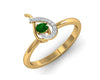 Sely Emerald & diamond ring in hallmarked gold - Jewelslane
