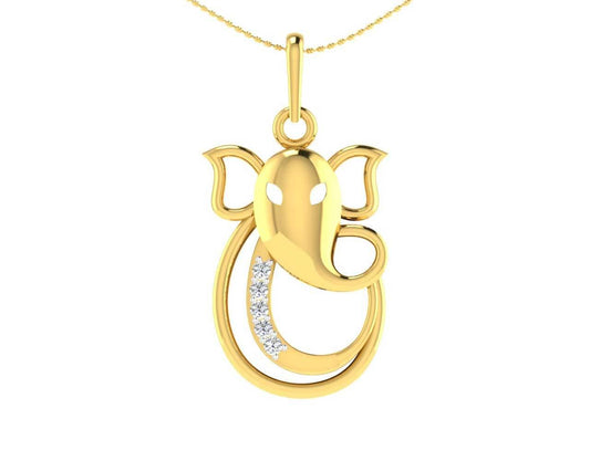 Ganesh Gold Pendant - Jewelslane