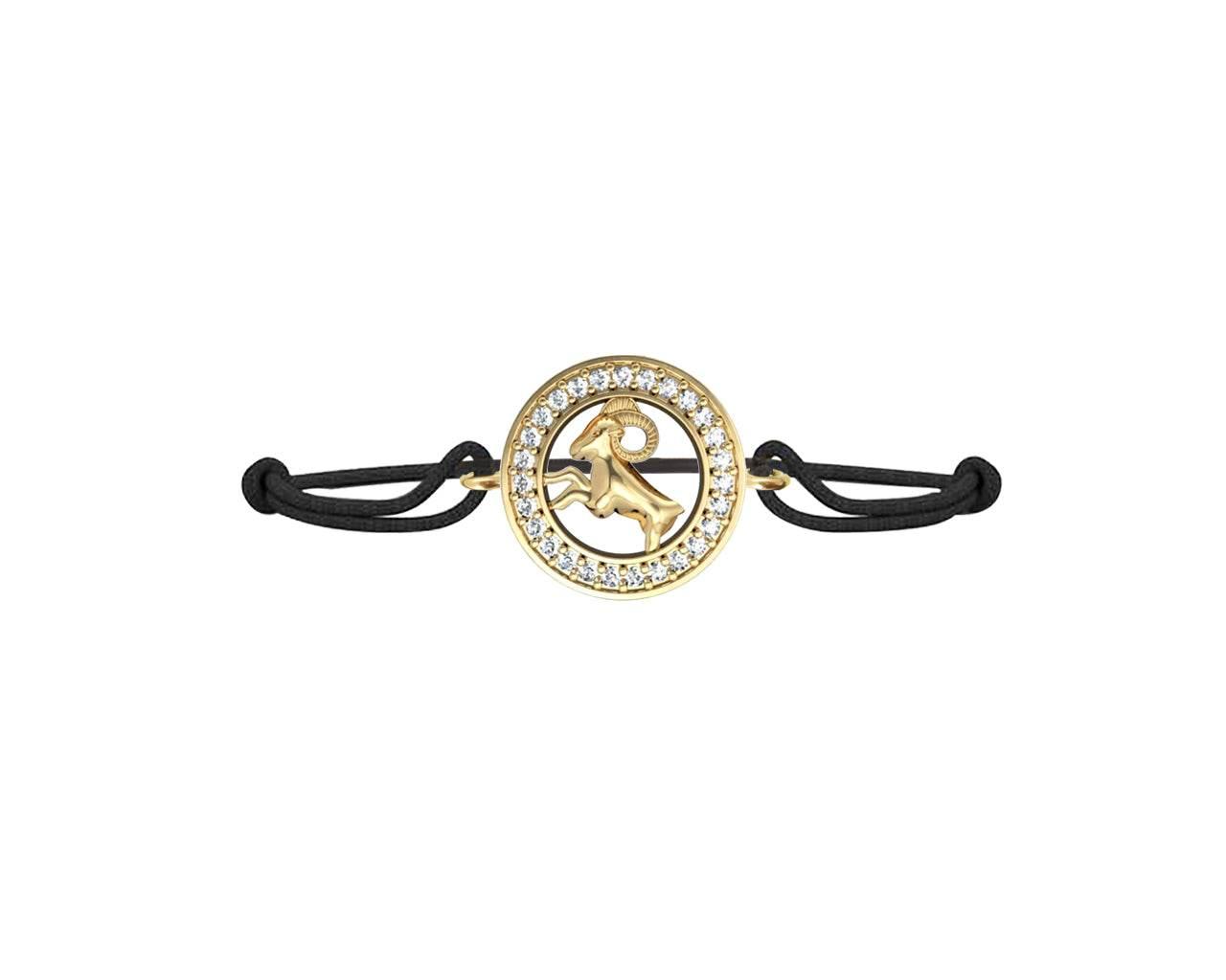 Aries Bracelet in 14k Gold Studded with 27 Diamonds - Jewelslane