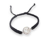 Om Bracelet in 92.5 Silver with a Diamond on Nylon Thread - Jewelslane