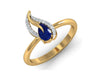 Sary Blue sapphire & diamond Ring in gold - Jewelslane