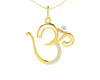 Om Pendant in Gold with diamonds - Jewelslane