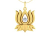 Auspicious Lotus Pendant in Gold - Jewelslane
