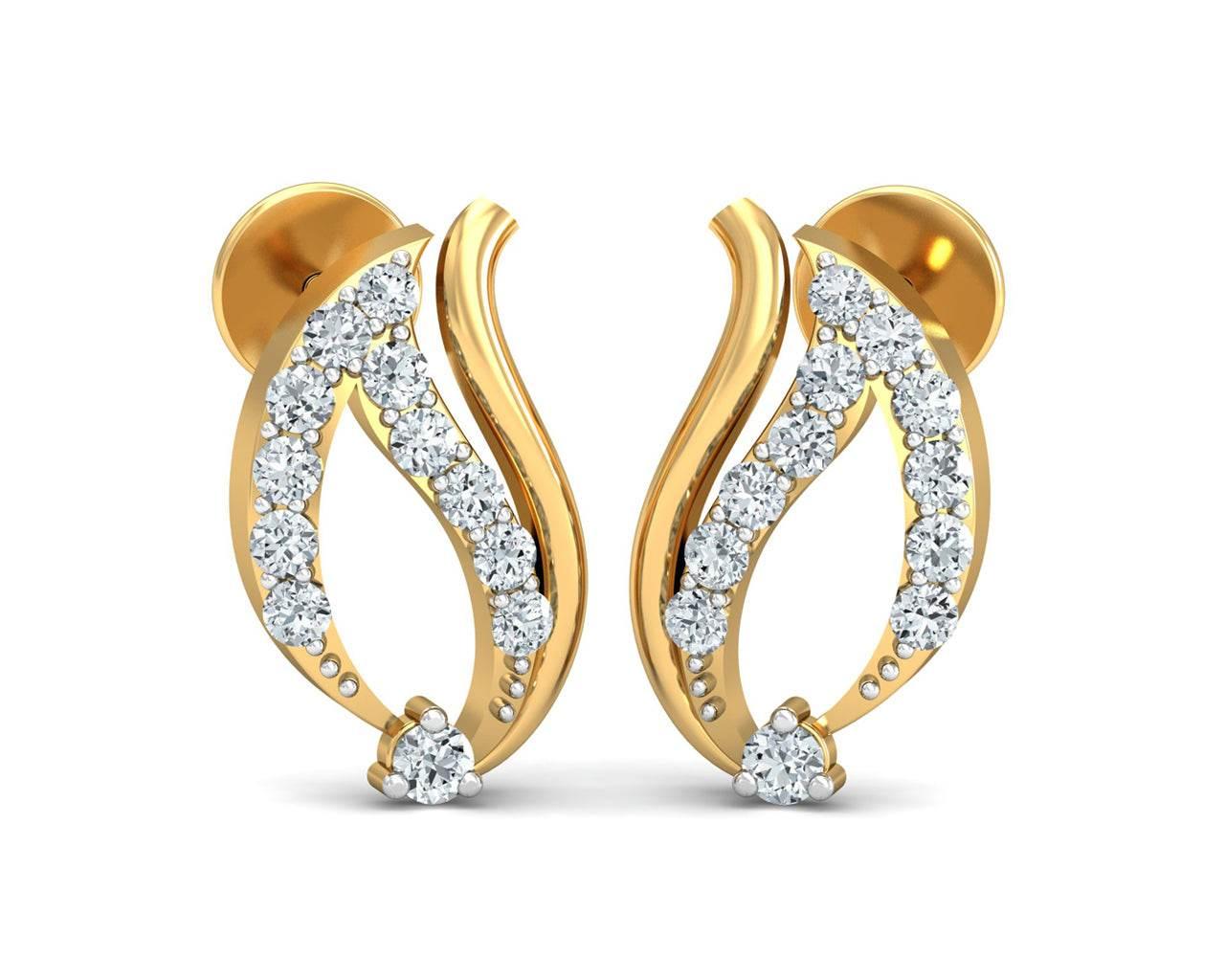 Rimi Diamond Earrings in gold - Jewelslane