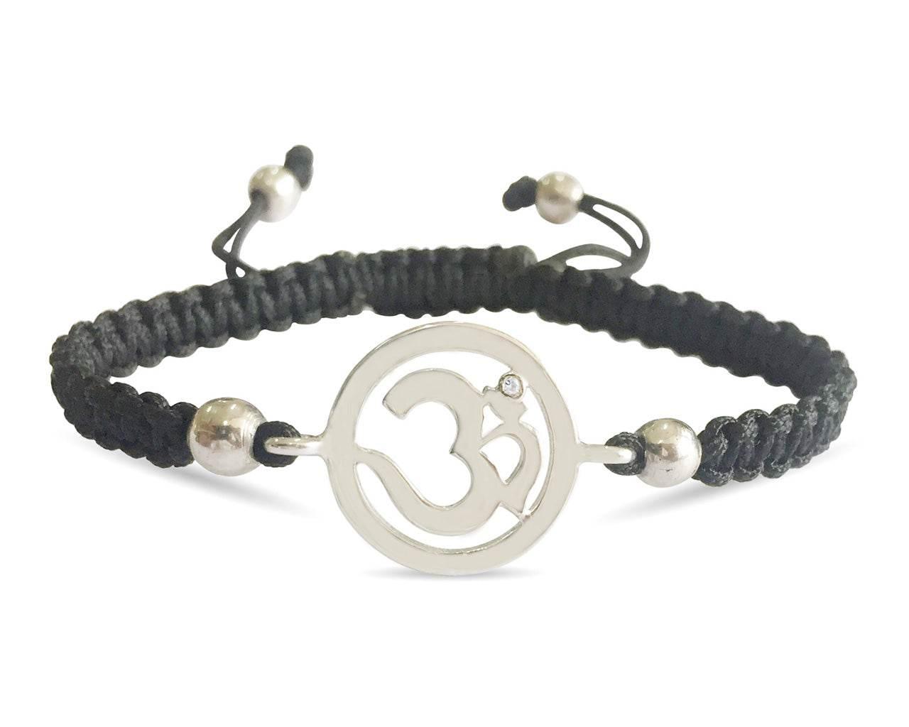 Auspicious Aum Charm Silver Bracelet for Girls - Jewelslane