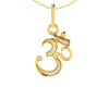 Ornate Aum Pendant in Gold with diamonds - Jewelslane