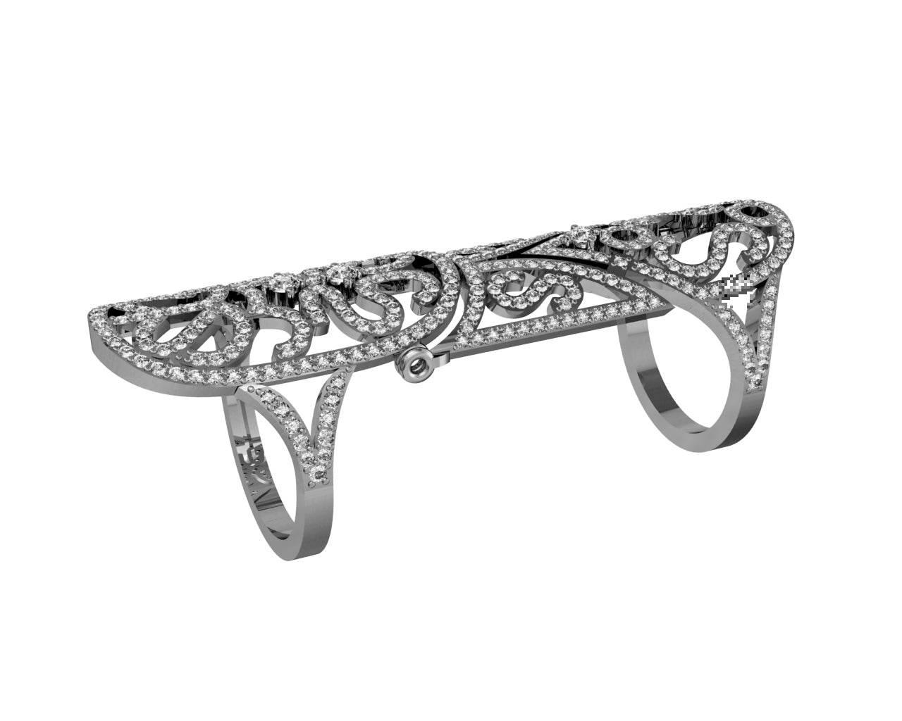 Exotic Diamond Full Finger Ring - Jewelslane