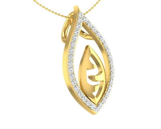 Shiva’s Third Eye pendant in Gold with diamonds - Jewelslane