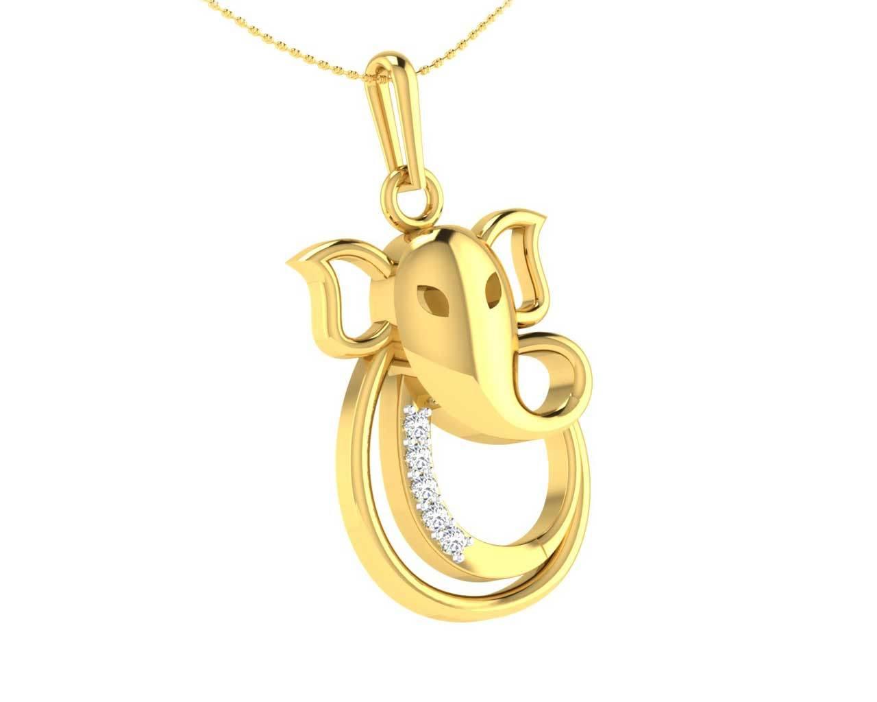 Ganesh Gold Pendant - Jewelslane