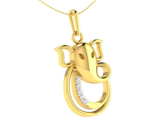 Ganesh Gold Pendant - Jewelslane
