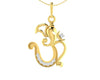 Creative Aum Ganesh Pendant in Gold and diamonds - Jewelslane