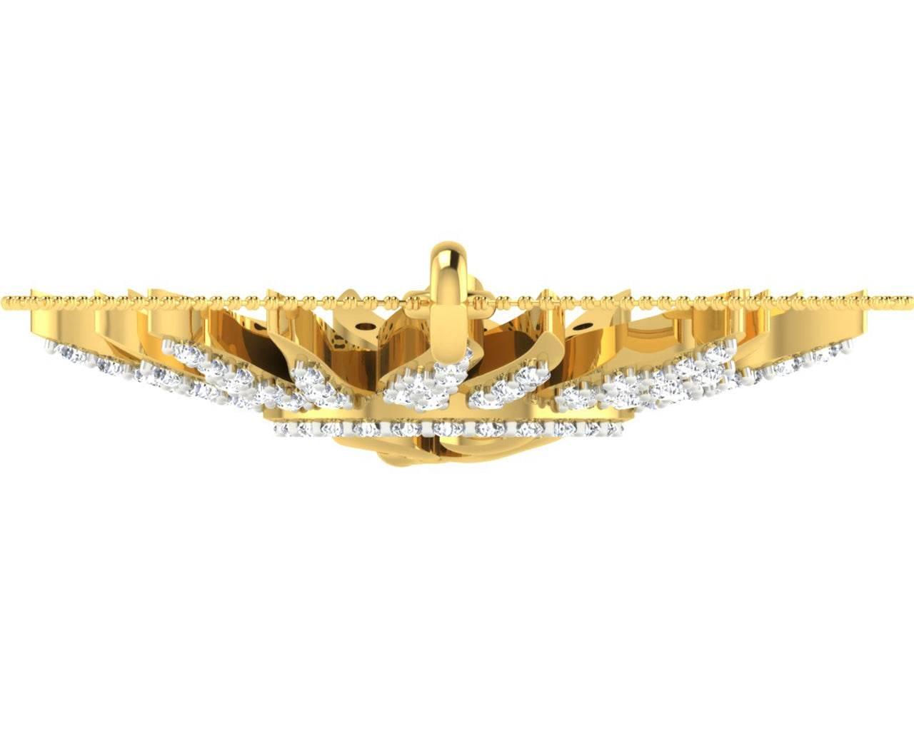 Diamond Aum Pendant in Gold - Jewelslane