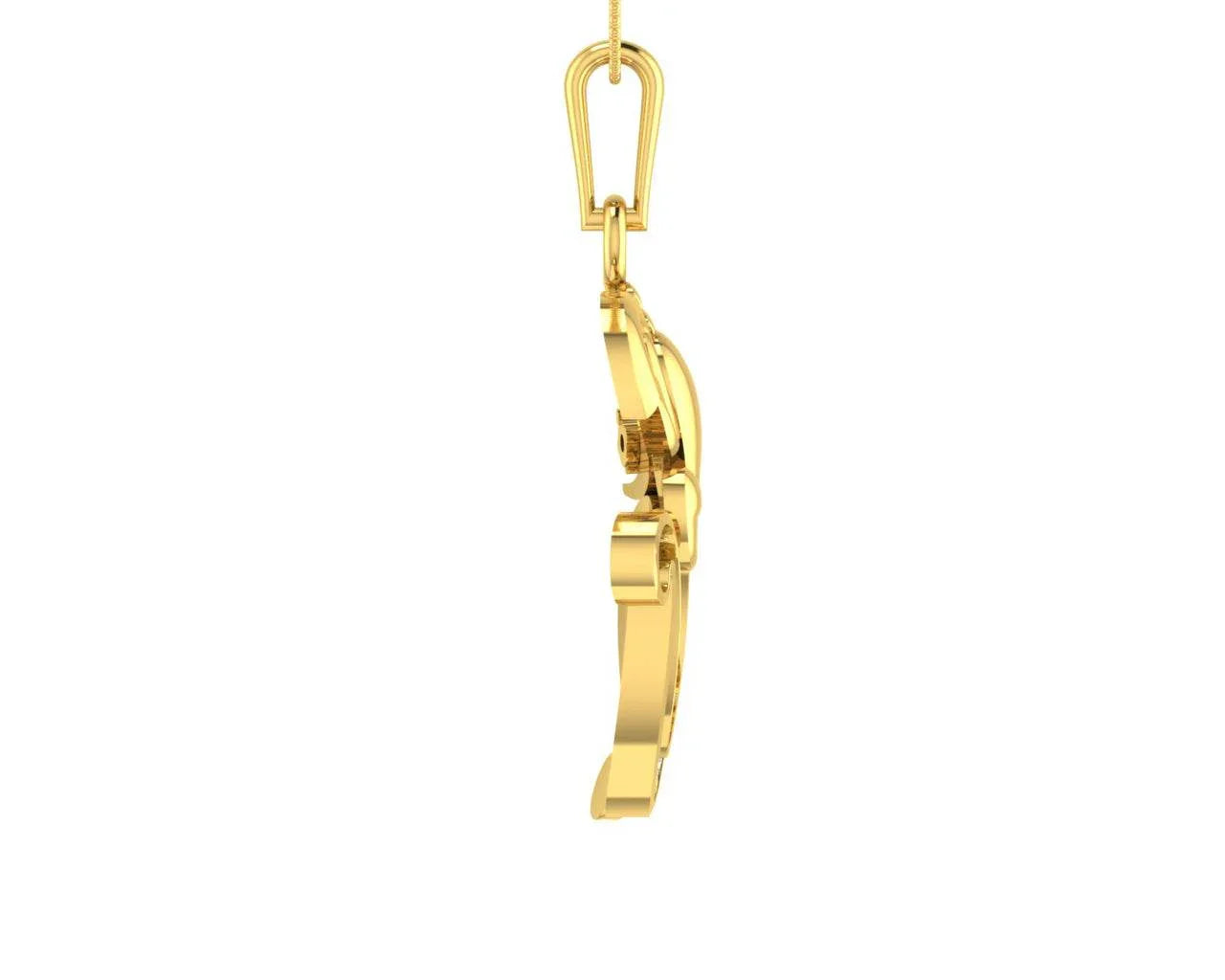 Creative Aum Ganesh Pendant in Gold and diamonds - Jewelslane