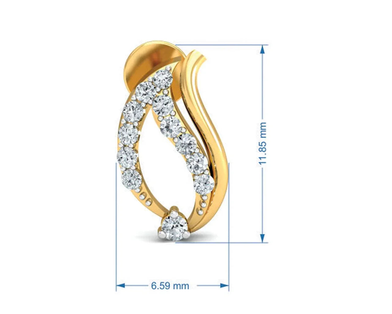 Rimi Diamond Earrings in gold - Jewelslane