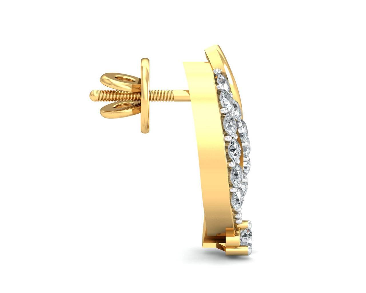 Rimi Diamond Earrings in gold - Jewelslane