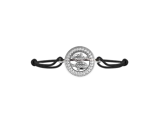 Pisces bracelet in 92.5 silver and studded with 27 diamonds - Jewelslane