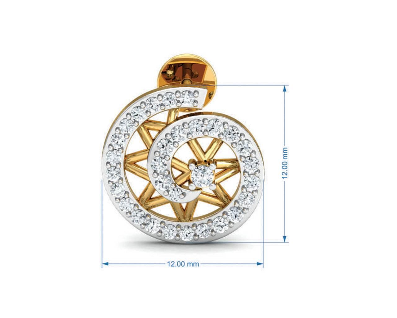 Astra Diamond pendant set in 14k hallmarked Gold - Jewelslane