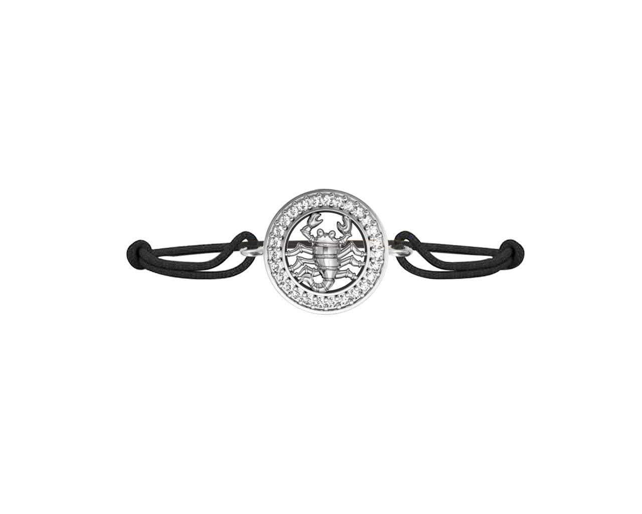 Scorpio Bracelet in 92.5 Silver with 27 Diamonds - Jewelslane