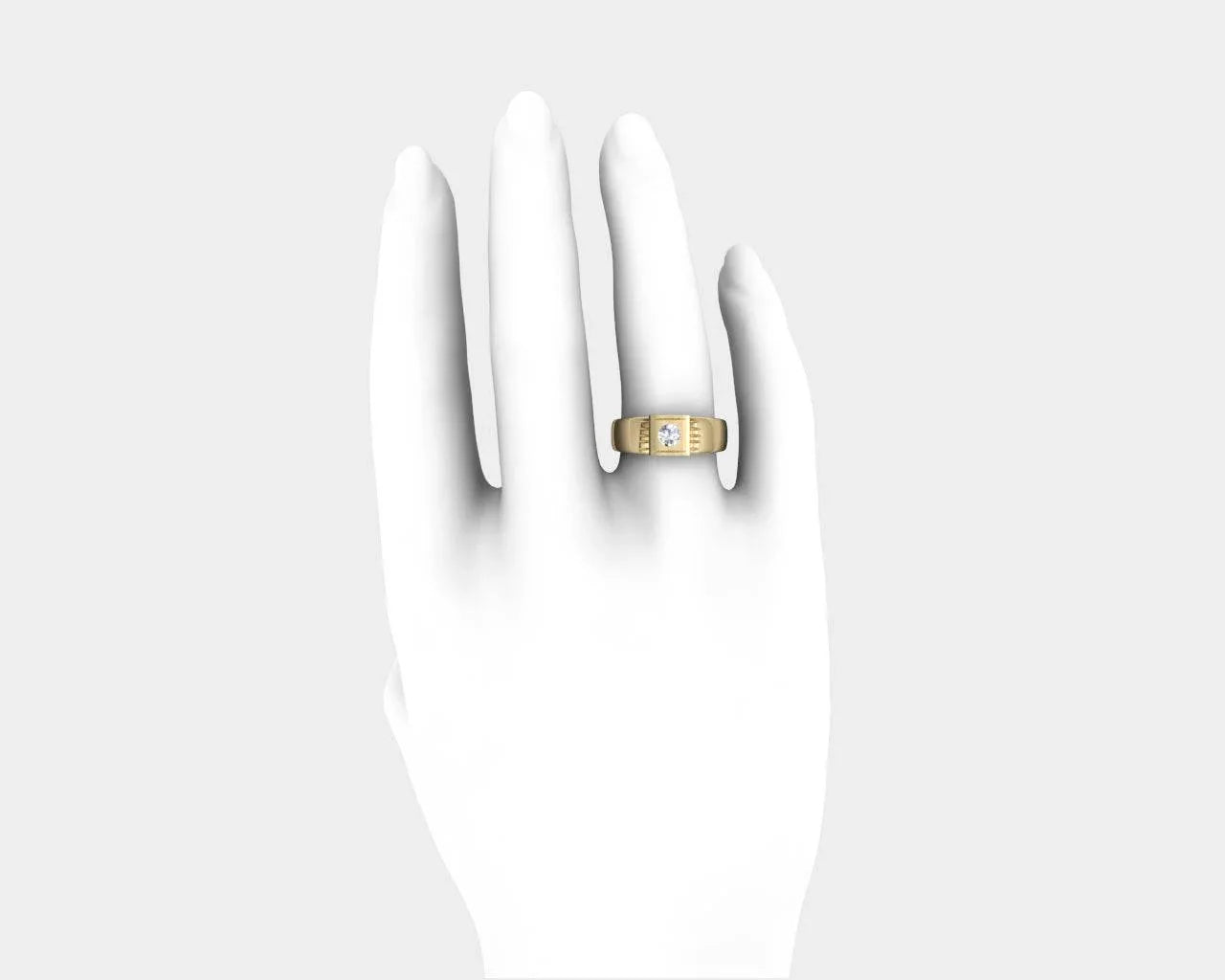 Akshay Men's Solitaire Engagement Ring - Jewelslane