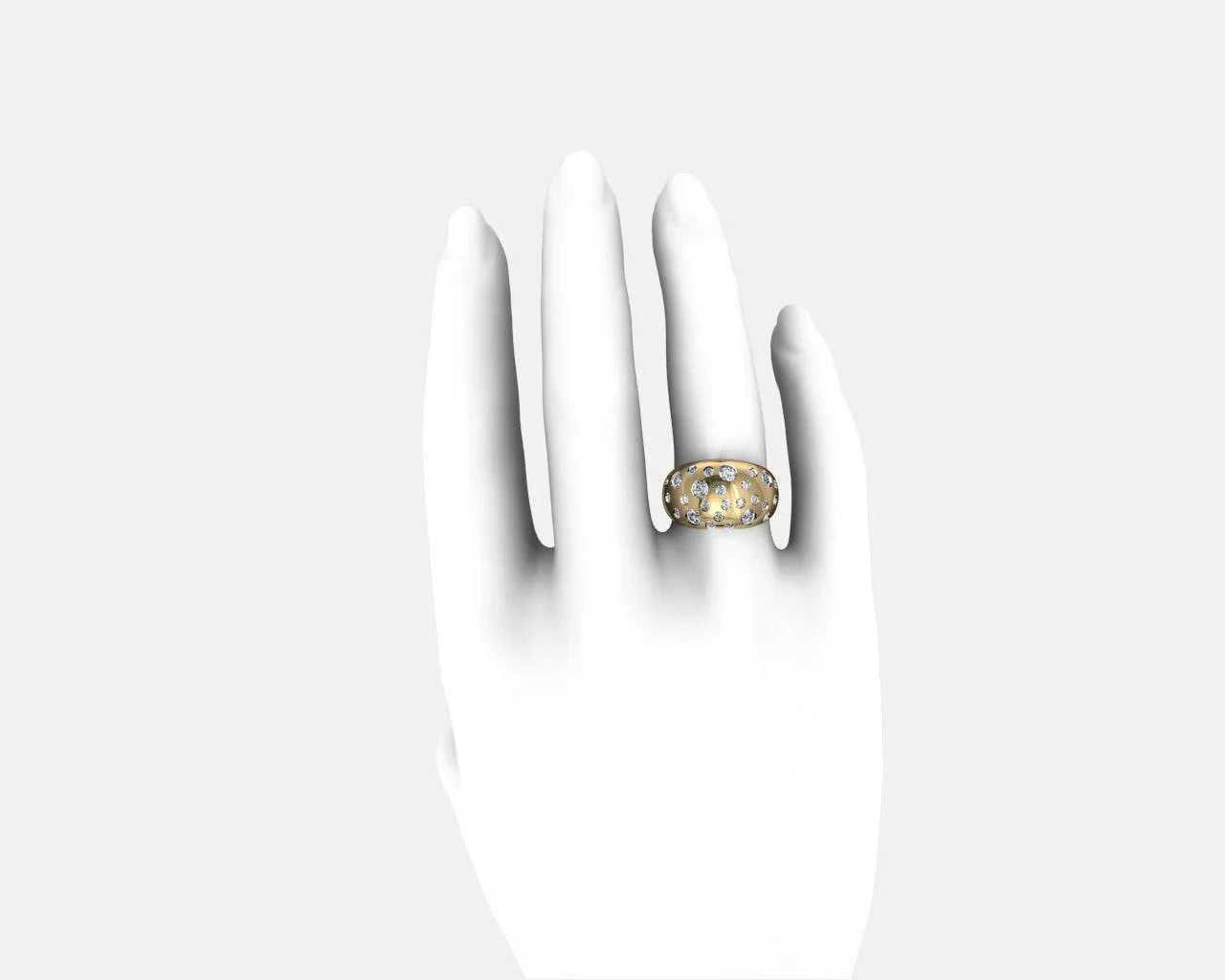 Verona Wide Dome Diamond Band - Jewelslane