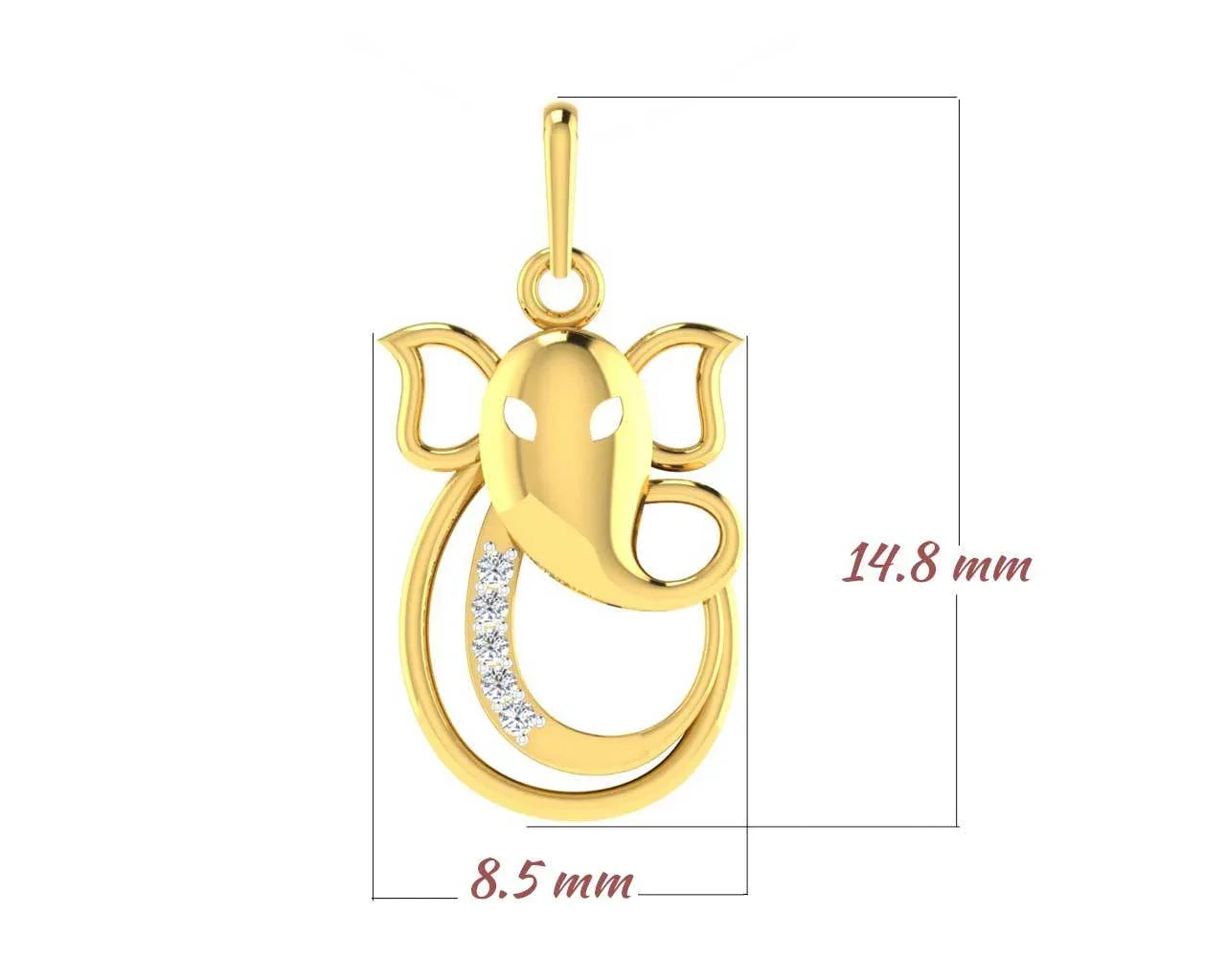 Ganesh Gold Pendant - Jewelslane
