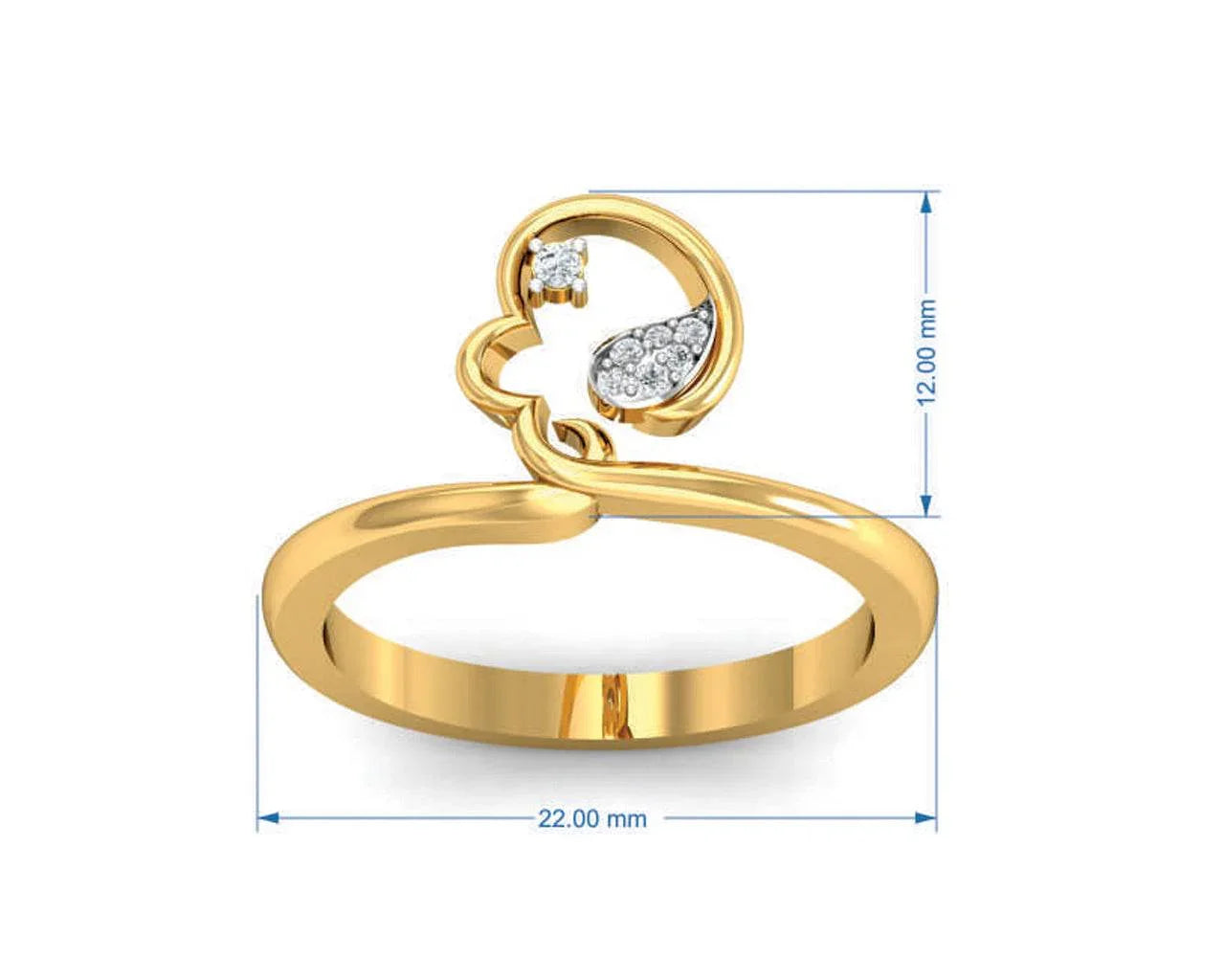 Reya Diamond Ring In gold - Jewelslane