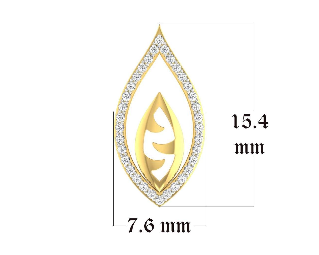 Shiva’s Third Eye pendant in Gold with diamonds - Jewelslane