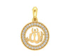 Allah 12mm charm in hallmarked Gold with round brilliant diamonds - Jewelslane