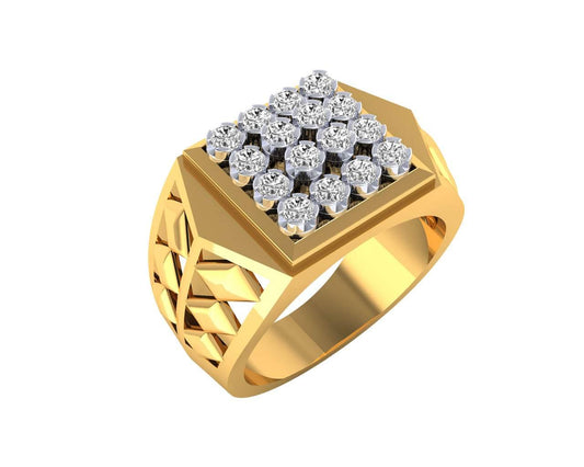 Mike Gents Diamond Ring in Gold - Jewelslane