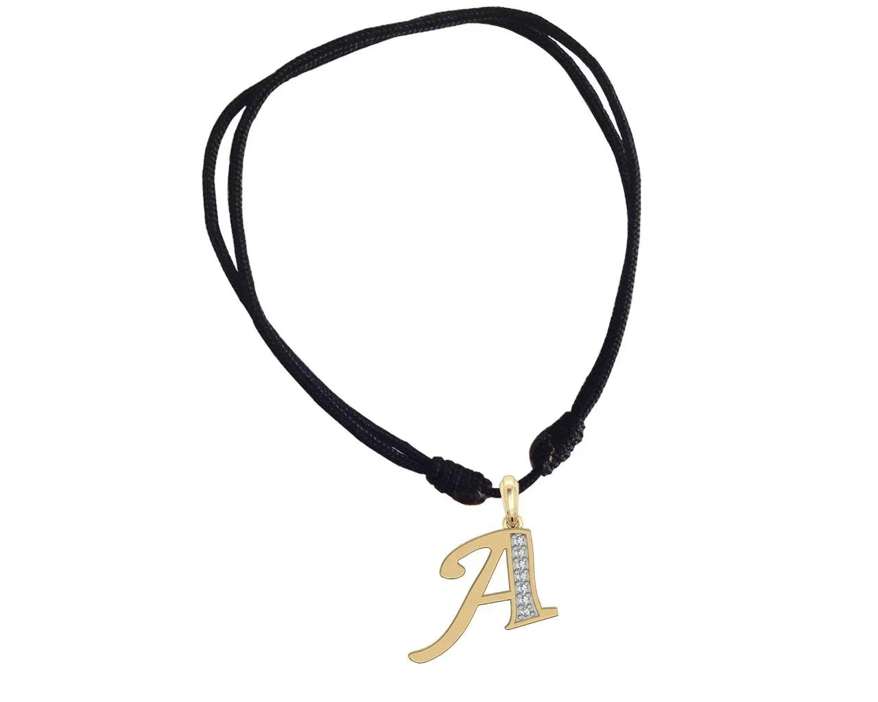 Gold Alphabet A charm - Jewelslane