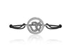 Om Bracelet Inside Diamond in Silver - Jewelslane