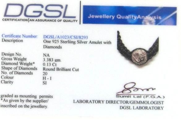 Om Button Bracelet In 925 Silver on Size Adjustable Braided Nylon Thread - Jewelslane