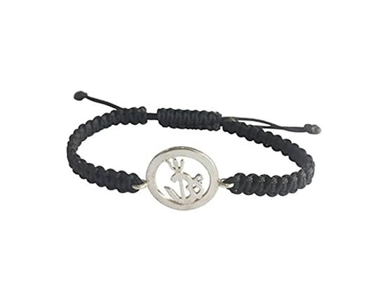 Om Shakti Bracelet in Silver with Diamonds - Jewelslane