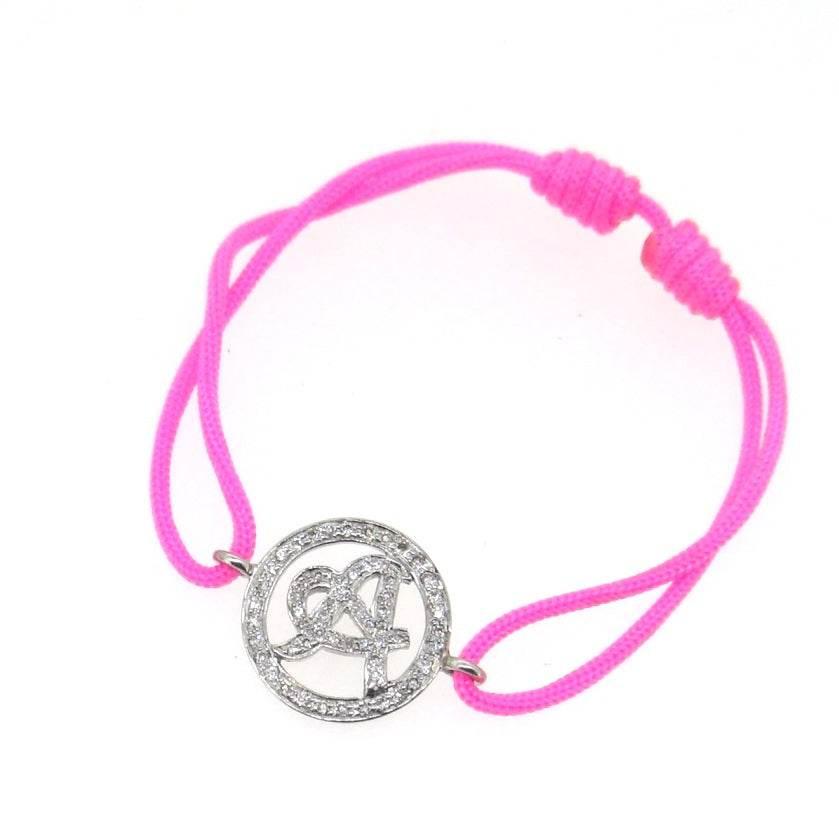 Alphabets Bracelet with Diamonds - Jewelslane