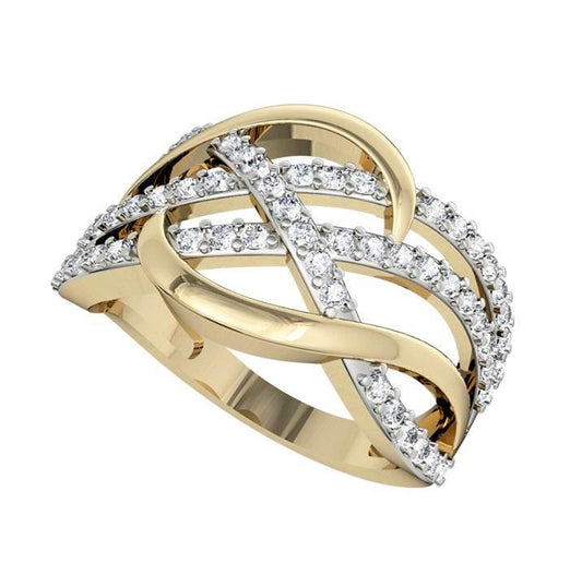 Captivating wide diamond Band - Jewelslane