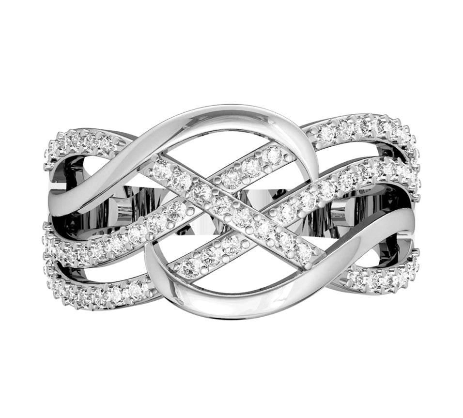 Captivating wide diamond Band - Jewelslane