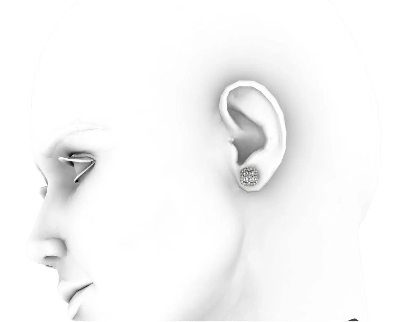 Aditi Diamond Ear Studs - Jewelslane