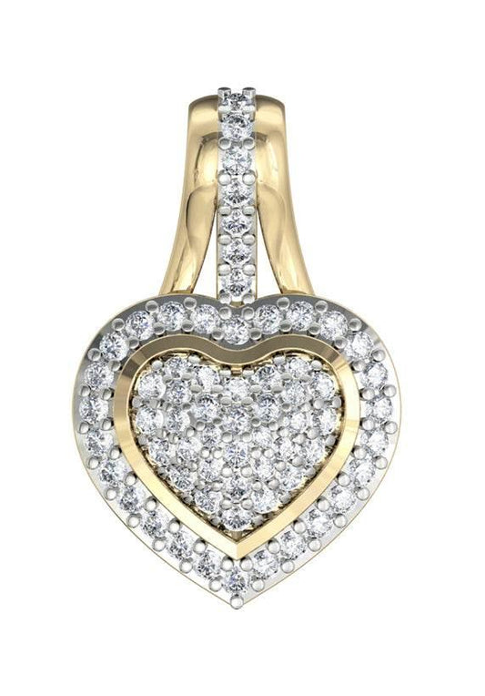 Adorable Heart Pendant with diamonds - Jewelslane
