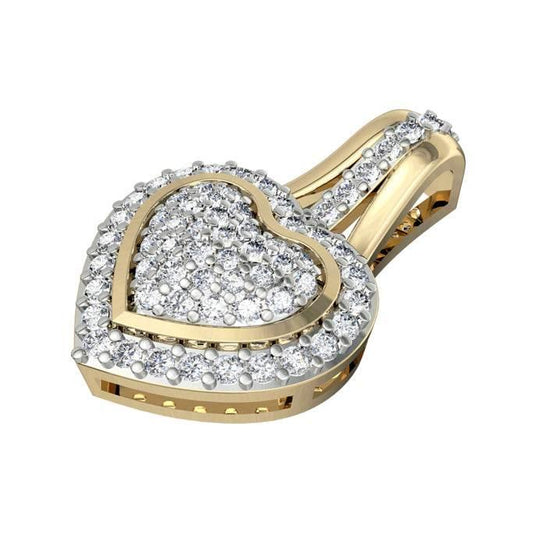 Adorable Heart Pendant with diamonds - Jewelslane
