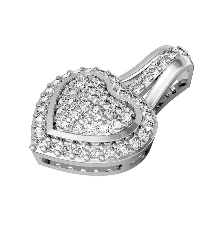 Adorable Heart Pendant with diamonds - Jewelslane